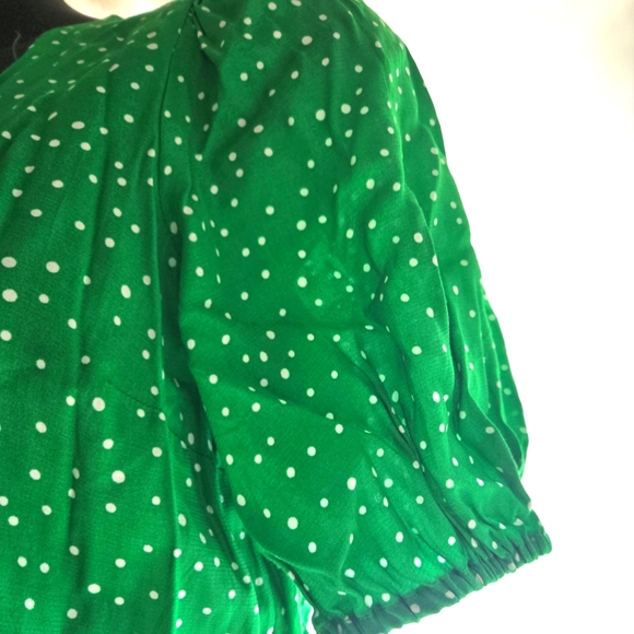 Adorable Polka Dot Green Dress EUC - Picture 6 of 9